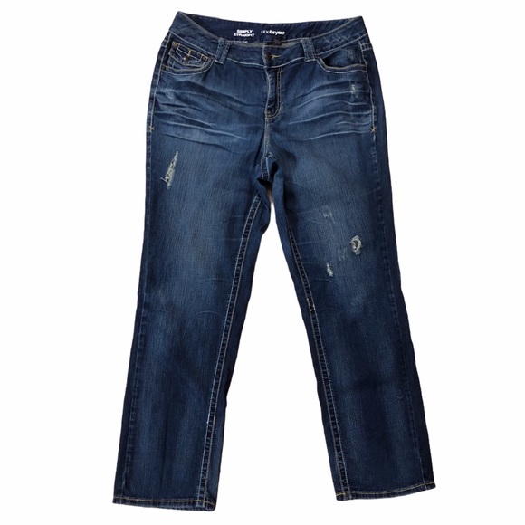 Lane Bryant Simply Straight Jeans 0620 - Picture 3 of 10